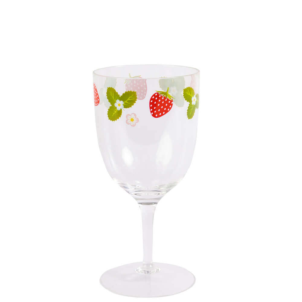 Summerhouse by Navigate Strawberries & Cream Plastic Wine Glass